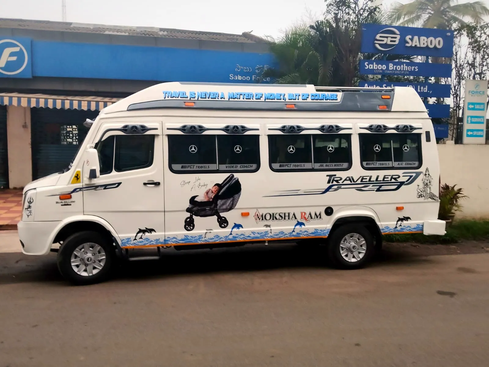 Tempo Traveller — other side profile